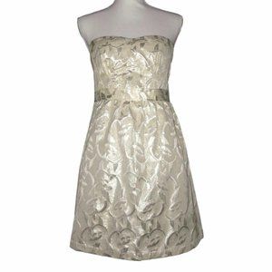 NWT American Eagle Metallic Strapless Dress 8